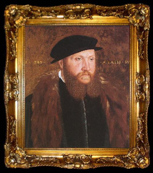 framed  John Bettes the Elder Portrait of an Unknown Man in a Black Cap, ta009-2